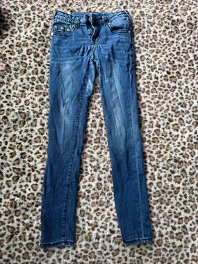 Girls sz 10 True Religion Kids Dark Blue Slim distressed Jeans